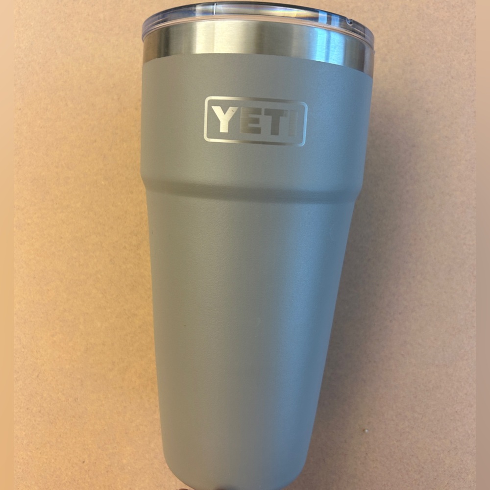 YETI gray thermos